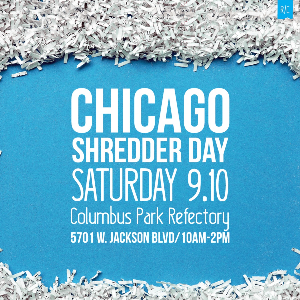 Shredder Day Saturday Sept. 10 Columbus Park Refractory