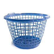 plastic laundry basket