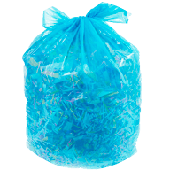 Shredded Paper in a plastic bag